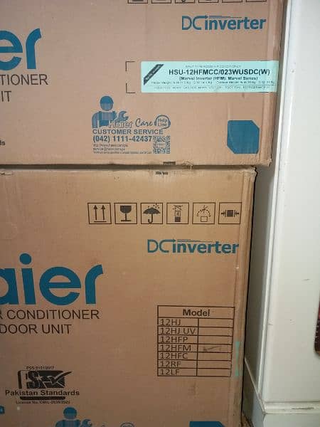 haier 1 ton ac box pack brand new condition slightly use 03216692661 3