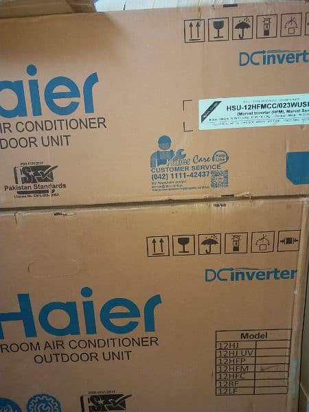 haier 1 ton ac box pack brand new condition slightly use 03216692661 5