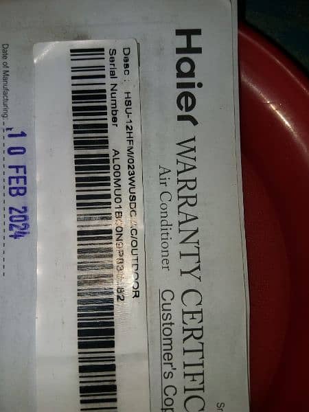 haier 1 ton ac box pack brand new condition slightly use 03216692661 6