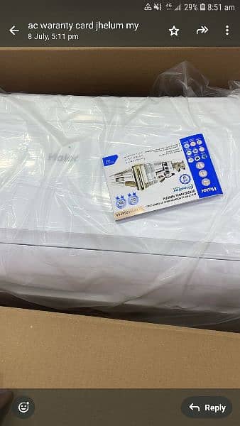 haier 1 ton ac box pack brand new condition slightly use 03216692661 9