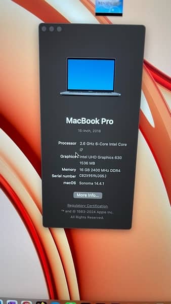 Macbook Pro 2018 15inch 9