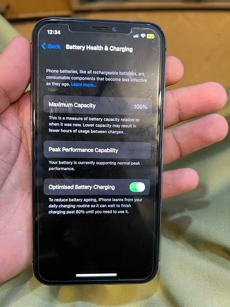 iPhone X Pta approved 256 gb battery health 100% facs id ture ton ok 1