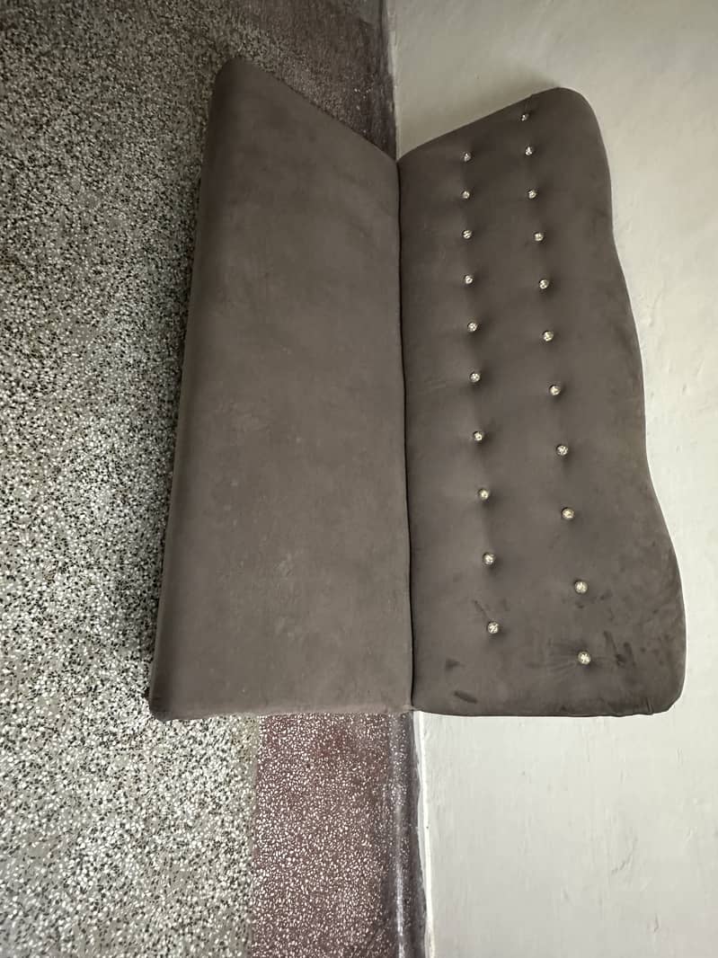 Brownish Velvet Sofa Set 2