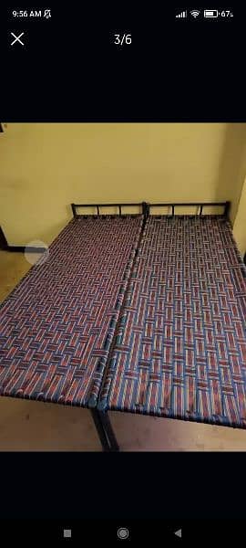 2 iron bed style charpai for sale 0