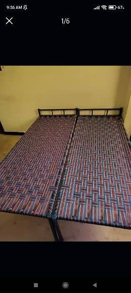 2 iron bed style charpai for sale 5