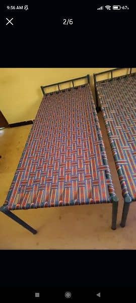 2 iron bed style charpai for sale 6