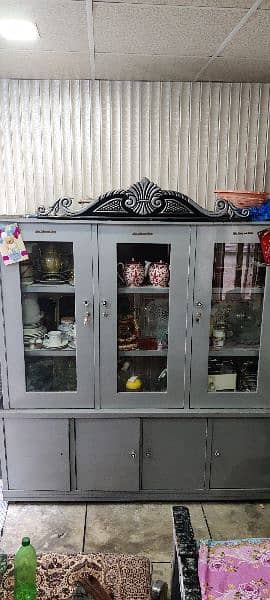 crockery Showcase for sale with 4 Cabins new furniture 0