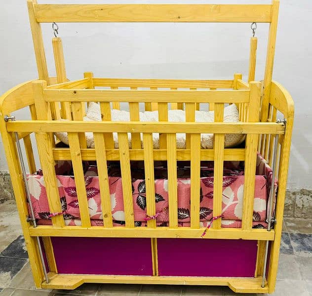 Baby Cot (Bed) with swing ( jhoola) 0