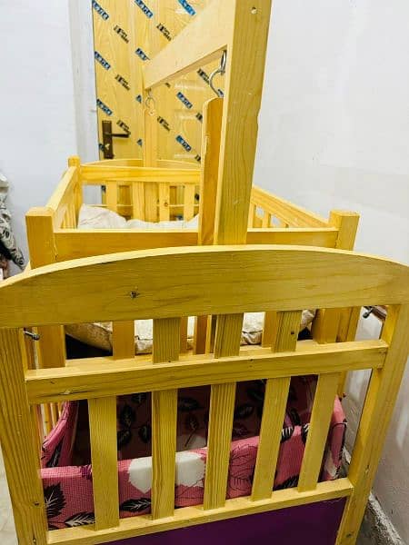 Baby Cot (Bed) with swing ( jhoola) 1