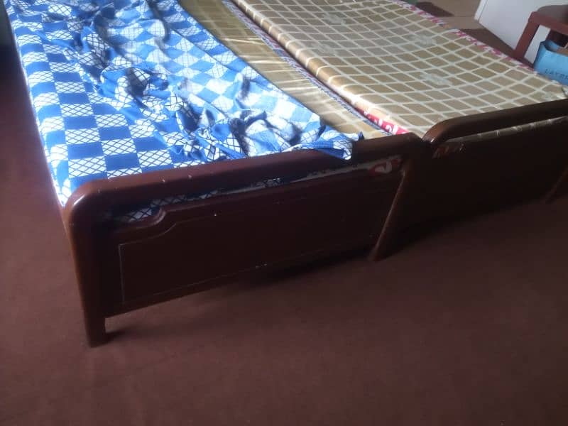 2 Single Bed with Master molty foam for Sale 2