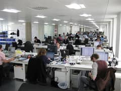 Indoor office work in multiple departments