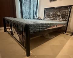 Metal Bed For sell without Mattress size 5 by 6.5 foot