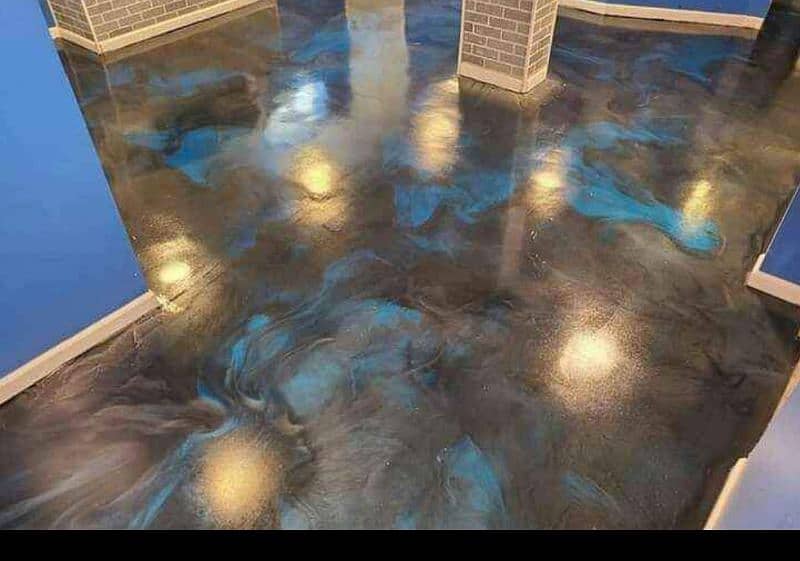 epoxy floor, wooden floor, vinyl floor 1