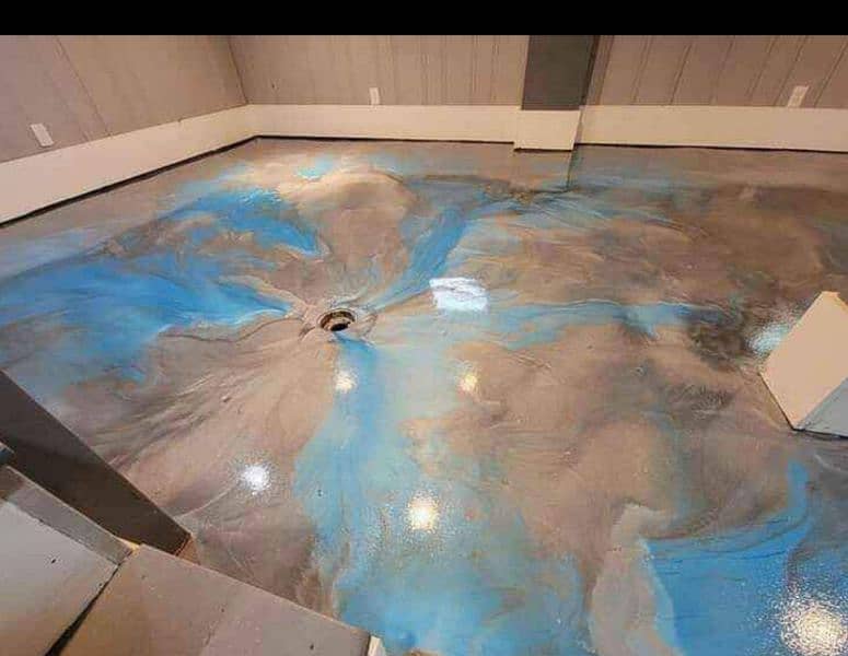 epoxy floor, wooden floor, vinyl floor 2