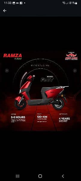 Ramza F507 Electric Scooty 2024 Model  Zero Meter 1