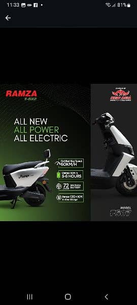 Ramza F507 Electric Scooty 2024 Model  Zero Meter 3