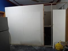 Partition wall 12 feet long with Door ,Wooden lar and lasani 3 sooter