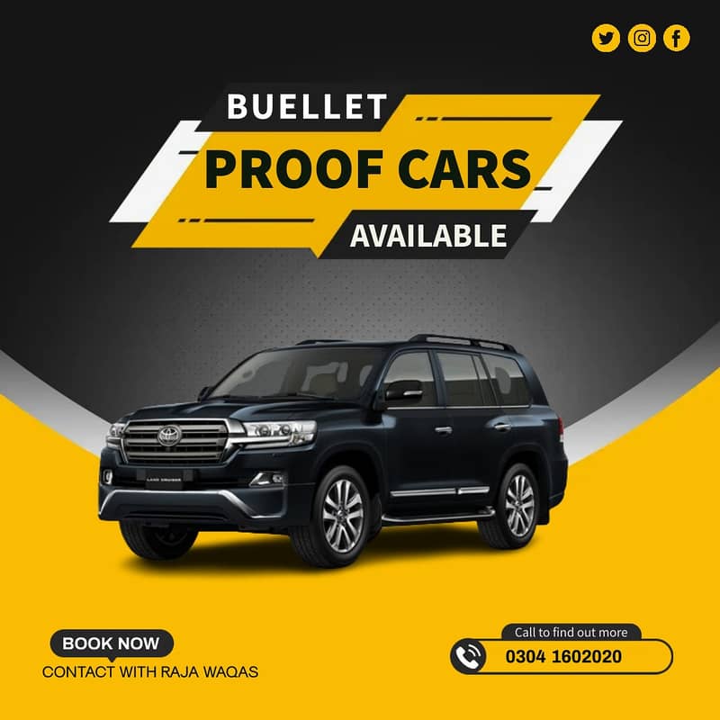 Bullet Proof Car Rental Land Cruiser V8 Fortuner Revo BMW Available 0