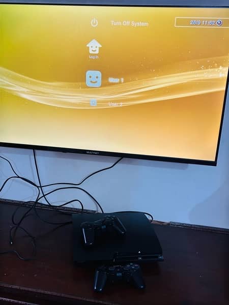 playstation 3 300gb jailbreak with 2 controllers 1