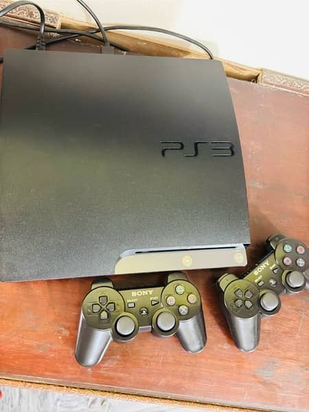 playstation 3 300gb jailbreak with 2 controllers 2