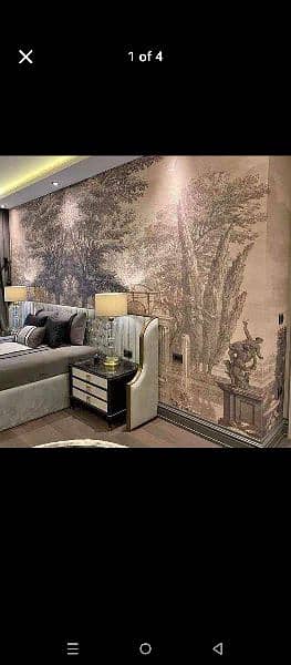 bedroom decor, wallpaper, Pop ceiling 6