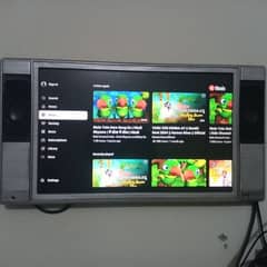 LED TV, ANDROID BOX, DISH RECEIVER AND PORTABLE SPEAKER.