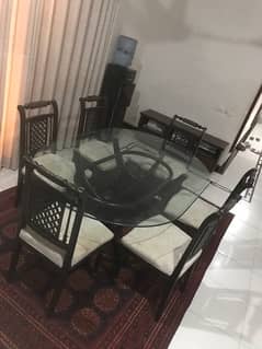 6 seaters solid sheesham dining table