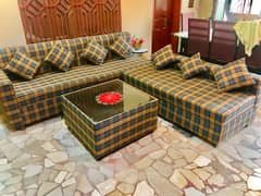 7 seater L Shaped Sofa with Center Table