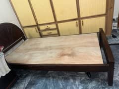 2 WOODEN SINGLE BED CNDITION IS GOOD