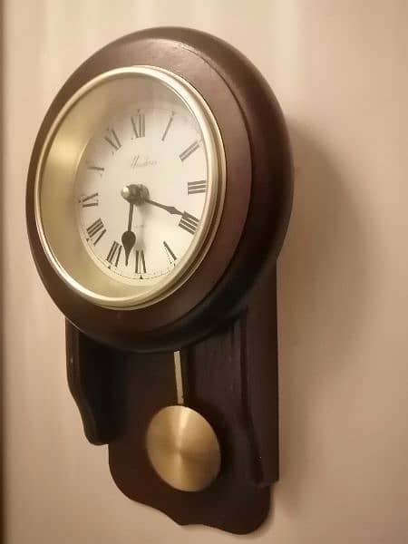 Wall clock pendulum Wooden England 0