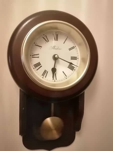 Wall clock pendulum Wooden England 1