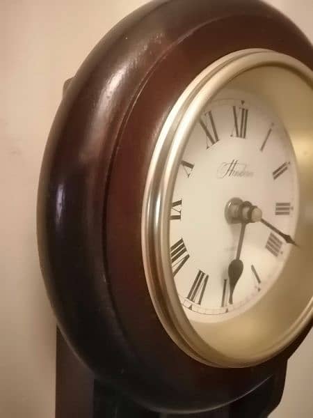 Wall clock pendulum Wooden England 2