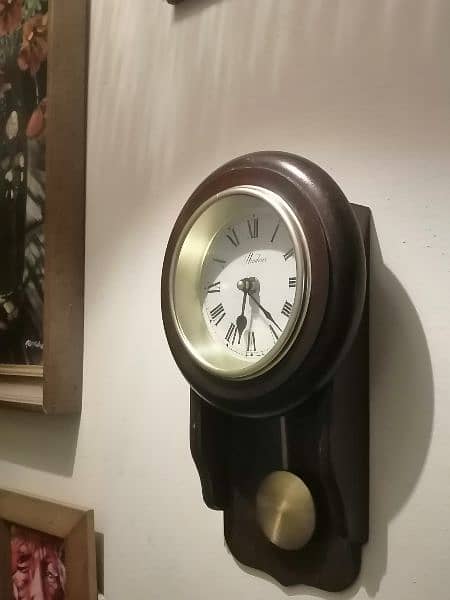 Wall clock pendulum Wooden England 5