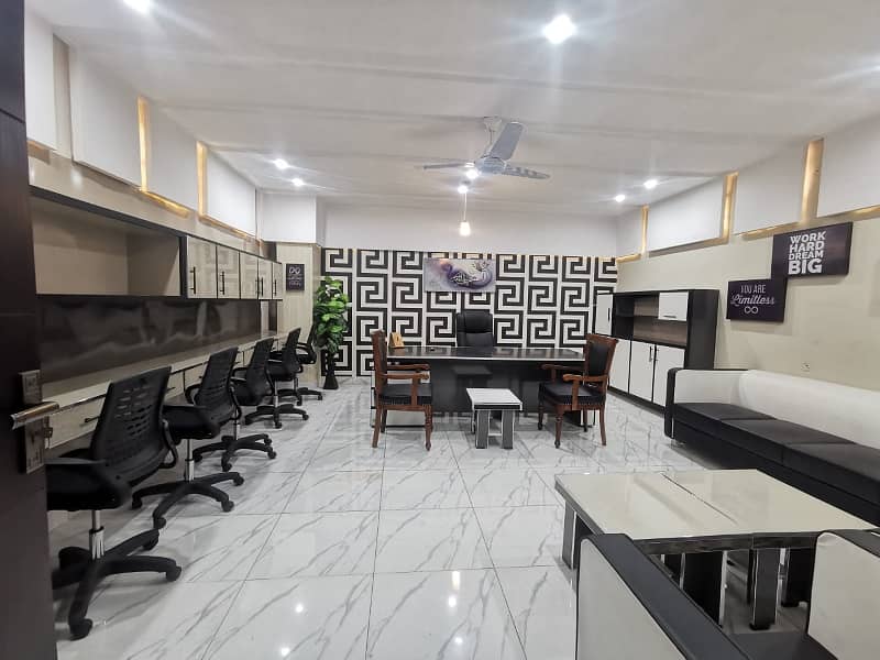 FULLY FURNISHED OFFICE FOR RENT Vip Fully Furnished Brand New Office For Rent Peoples Colony Near D-Ground Faisalabad 9