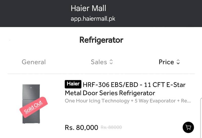 Haier Refrigerator HRF-306 New Condition Urgent Sale. 7