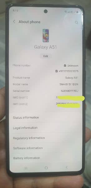 Samsung A51 aproved official with Box. . All ok. . 6/128 6