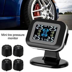 TPMS Auto Security Tyre Alarm Systems LCD Display Mini Ca TPMS