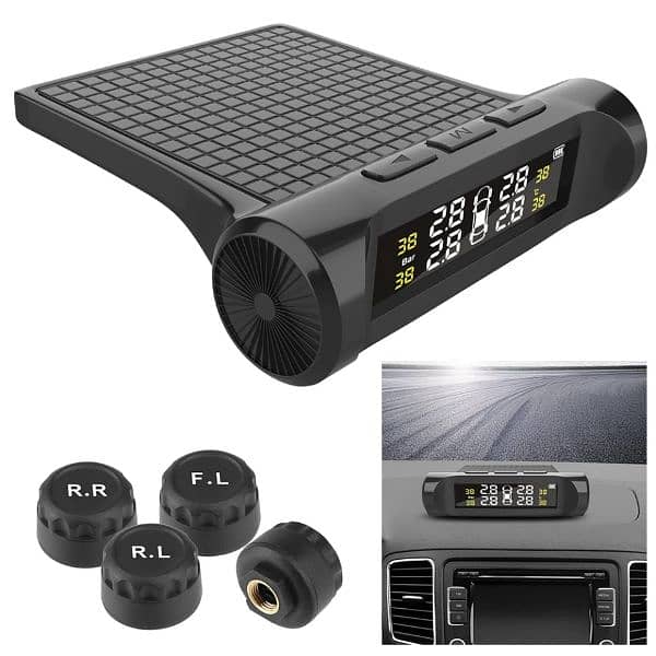 TPMS Auto Security Tyre Alarm Systems LCD Display Mini Ca TPMS 8