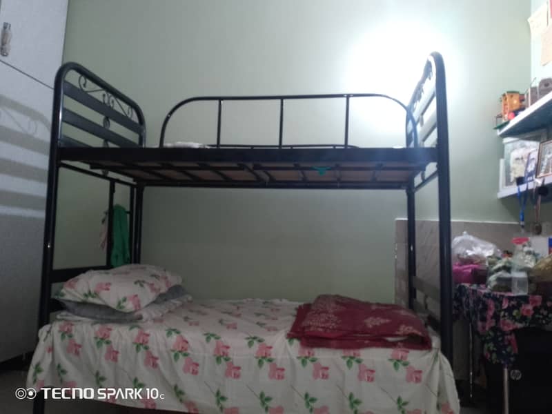 Bunk bed iron for sale without mattress 1