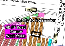 L - 3580 (40 FT Road + West Open + Corner) North Town Residency Phase - 01 0