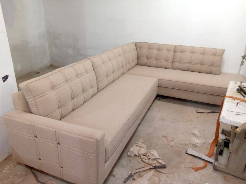 Sofa Poshish / Sofa Repair/ Fabric change / L Shape Sofa / Bed poshish 5