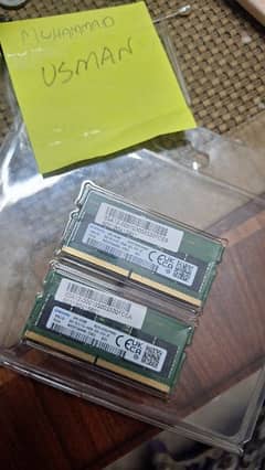 samsung 2x8gb (4800mhz) ddr5 laptop memory/rams (Cl40)