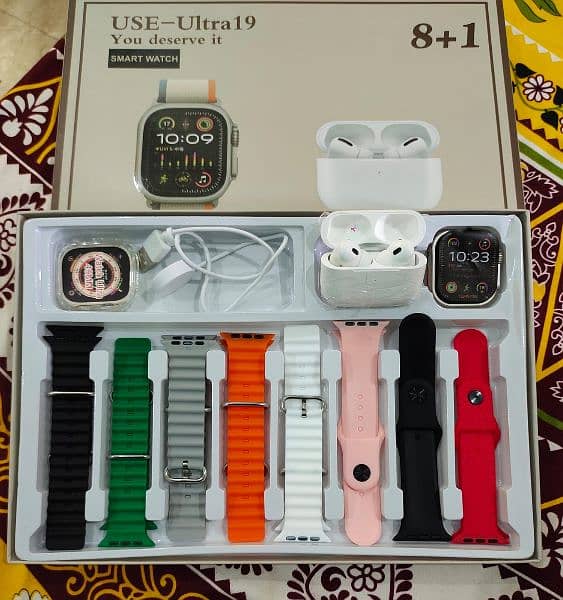 **SPECIAL OFFER*

Smart Watch with 8 Straps and Airpods 1