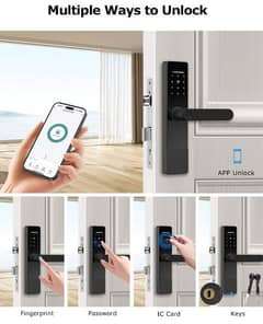 zk fingerprint password card tuya smart access control securitylock