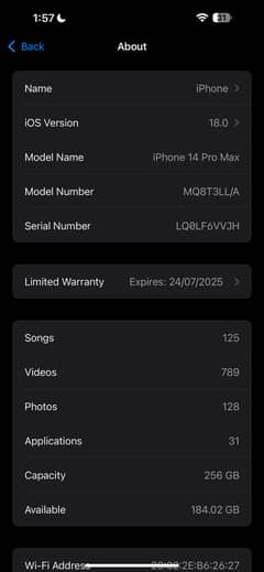 14 pro max 256gb jv space black 0