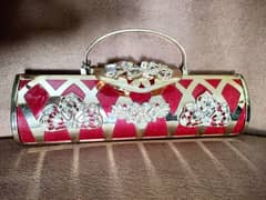 bridal red clutch