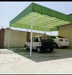 fiberglass shade,conopy fiberglass doors green net jali parking shade 14