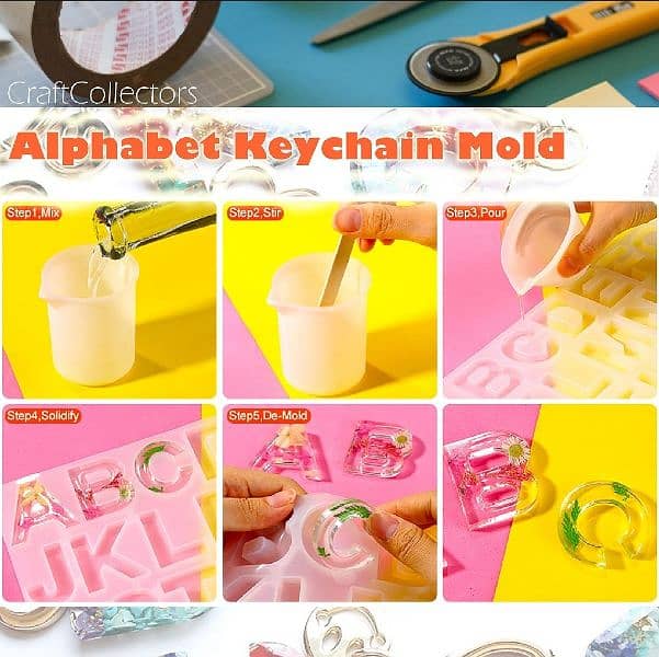 Epoxy Resin Alphabet silicone Mold 2