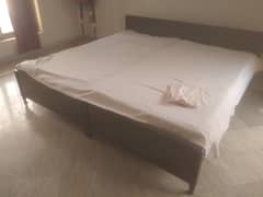 Pure Wooden Two Single Bed