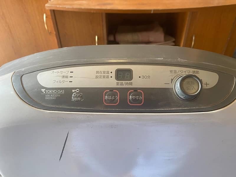 Electric cum gas heater (original Japanese) 3